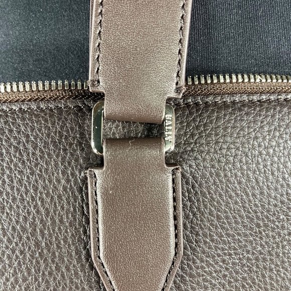 Bally Mens Belvin Coffee Leather Tote Bag - Picture 4 of 7